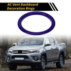 Set of 4 Blue AC Vent Dashboard Decoration Rings for Toyota Tundra (2014–2021)