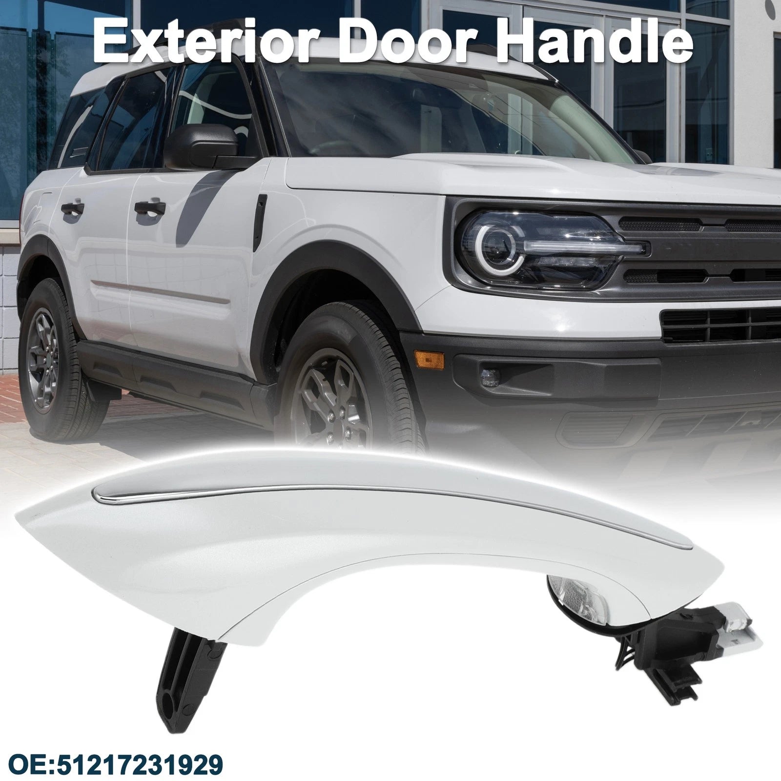 Exterior Door Handle for BMW F07 F10 F11 (2010–2017) No. 51217231929 Rear Left Black