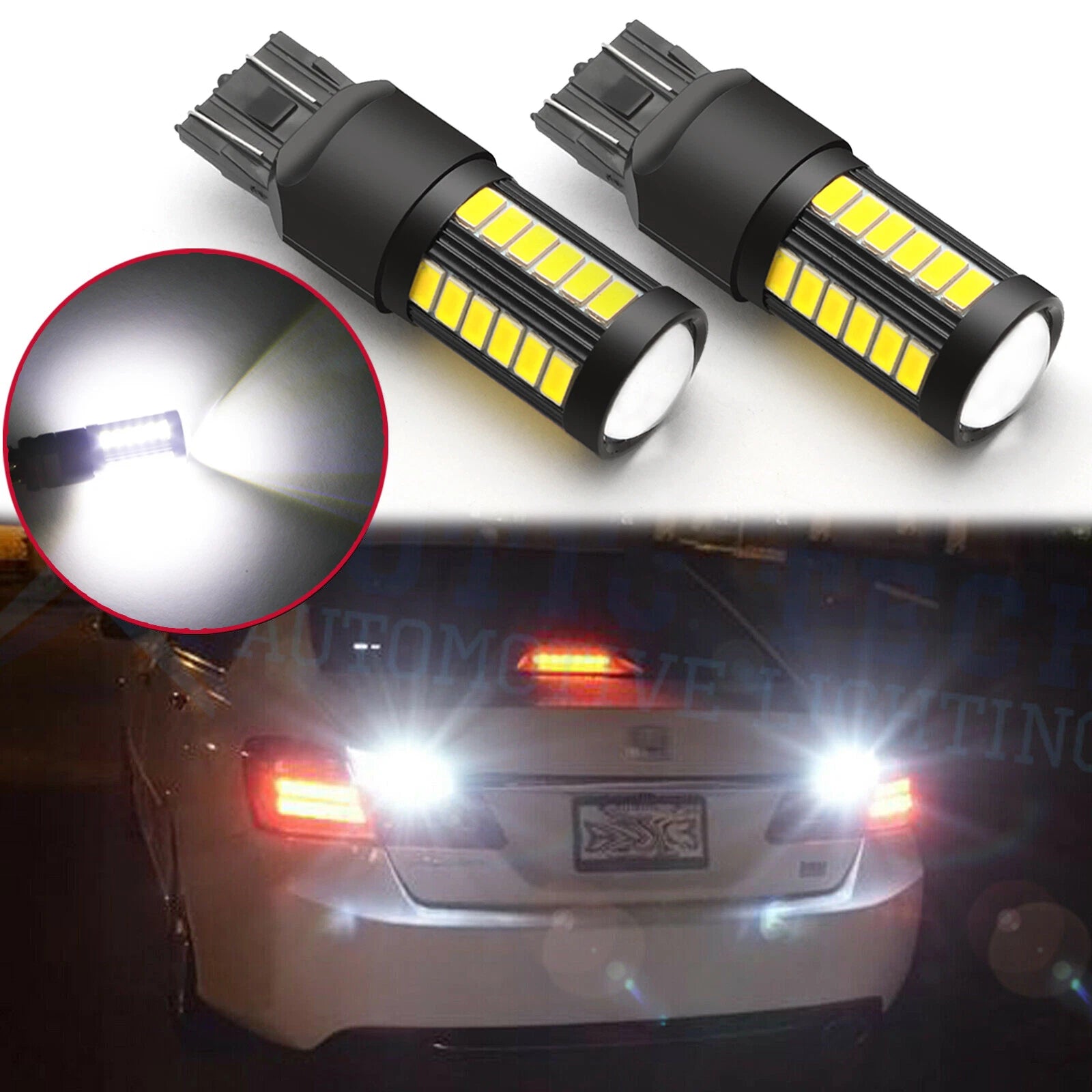 LED Backup Reverse Light Bulbs Xenon White for Honda Accord Civic (6K) (2013–2017)