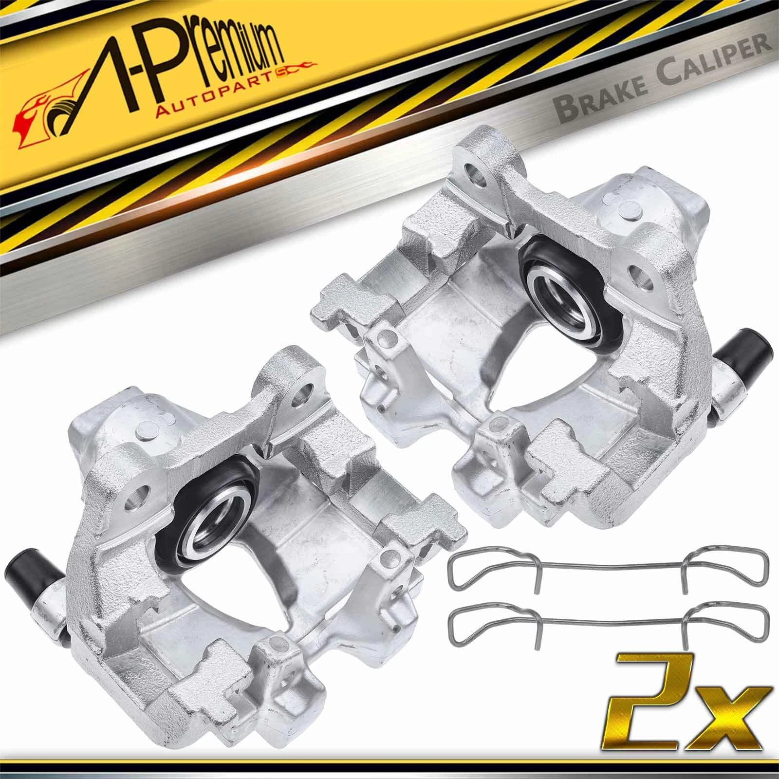 Pair Rear Disc Brake Caliper with Bracket for Mercedes-Benz C250 C350 (2012–2015)