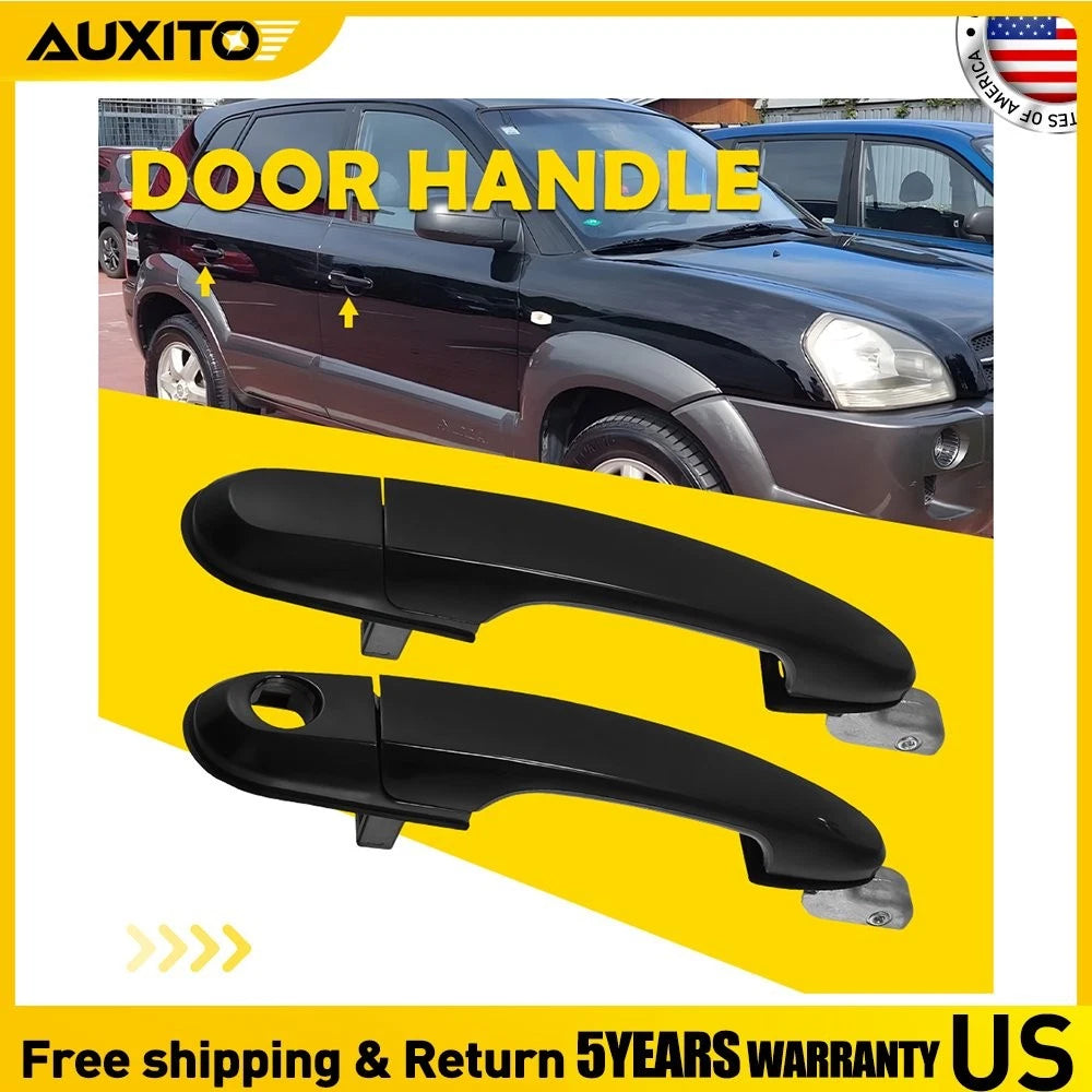 Set of 2 Outer Front Rear Door Handles for Hyundai Tucson (2005–2009)