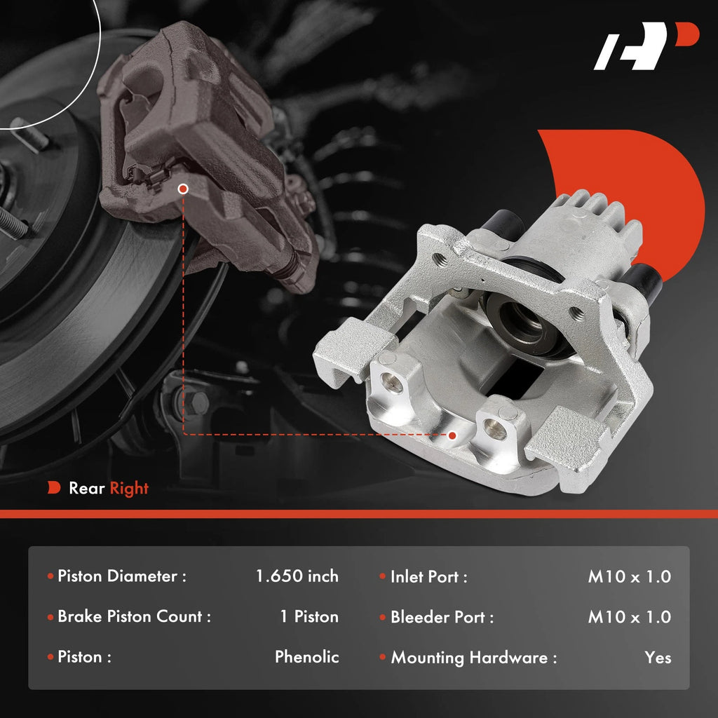 Rear Right Brake Caliper with Bracket for BMW E39 525i 528i 540i (2001-2002)