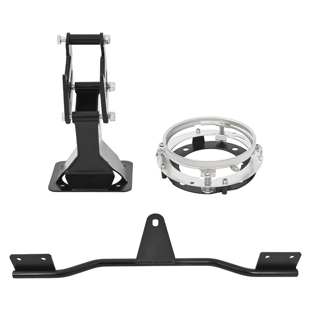 Black Steel Fairing Kit Headlight Mount for Harley Dyna (2006–2017)