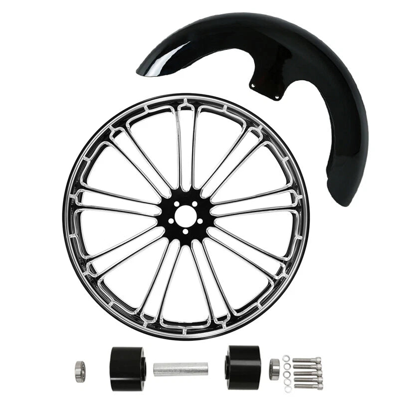 23" Painted Front Fender & Wheel Rim Hub for Harley Road Glide (2008–2025)