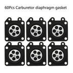 60Pcs Carburetor Diaphragm Gasket for Walbro 95-526-9, 95-526-9-8, 95-526