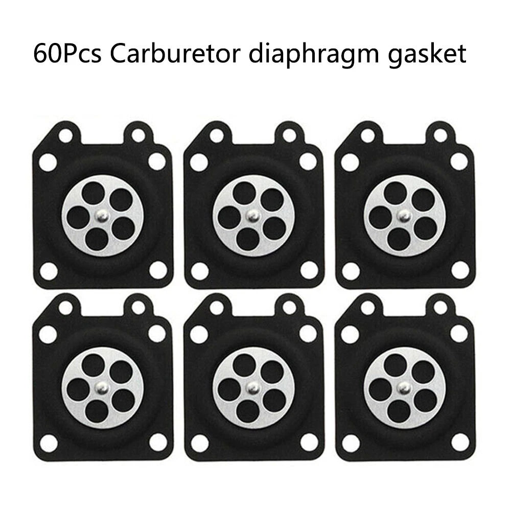 60Pcs Carburetor Diaphragm Gasket for Walbro 95-526-9, 95-526-9-8, 95-526