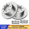 Front Slotted Rotors & Ceramic Brake Pads for Dodge RAM 1500 2500 3500 (2006–2008)