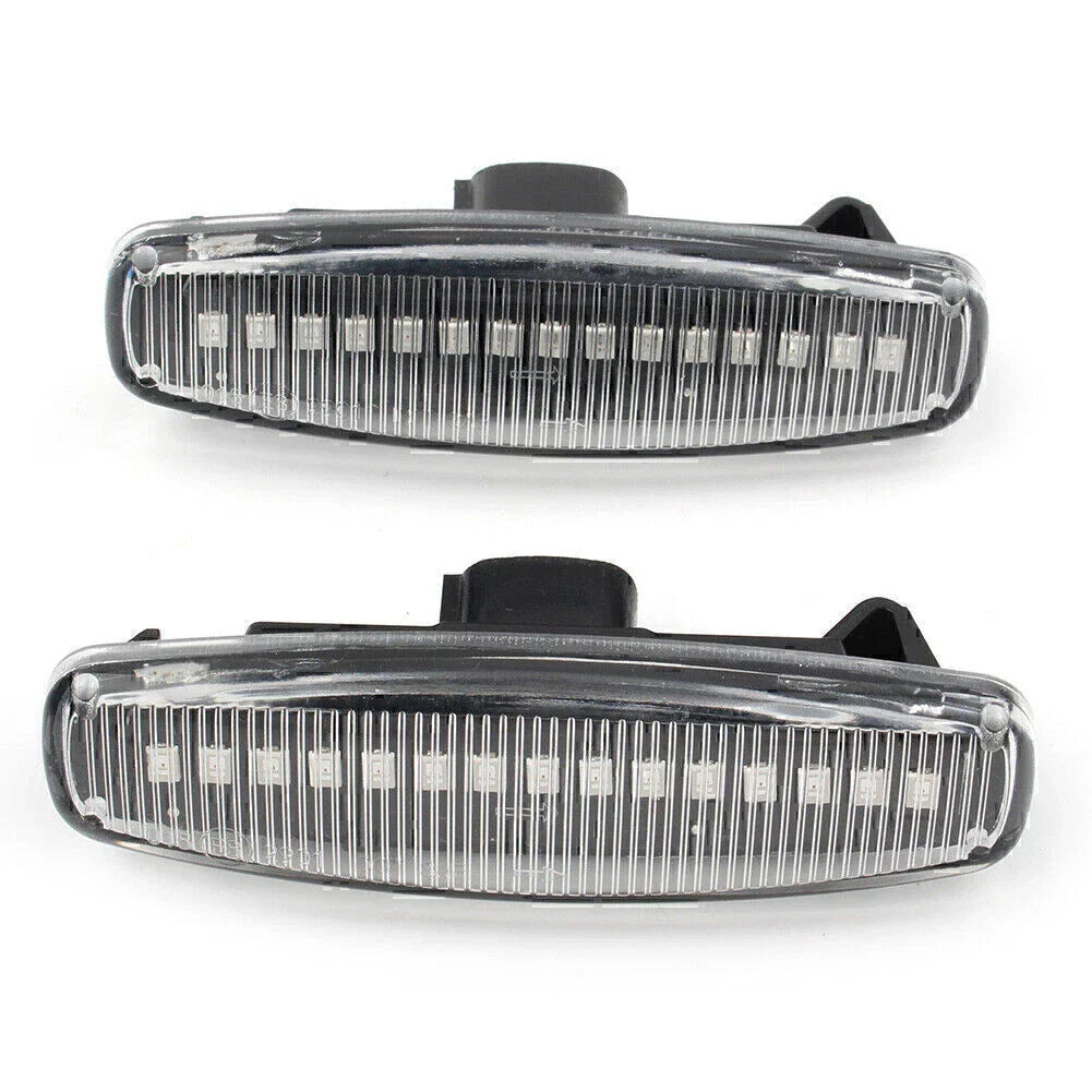 Clear LED Sequential Side Marker Lights for Infiniti EX25 M35 Q60 Q70 QX50 (2008-2020)