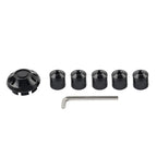 Black Front Hubcap Screw Wheel Cover for Vespa Primavera/Sprint 150 (13-21)