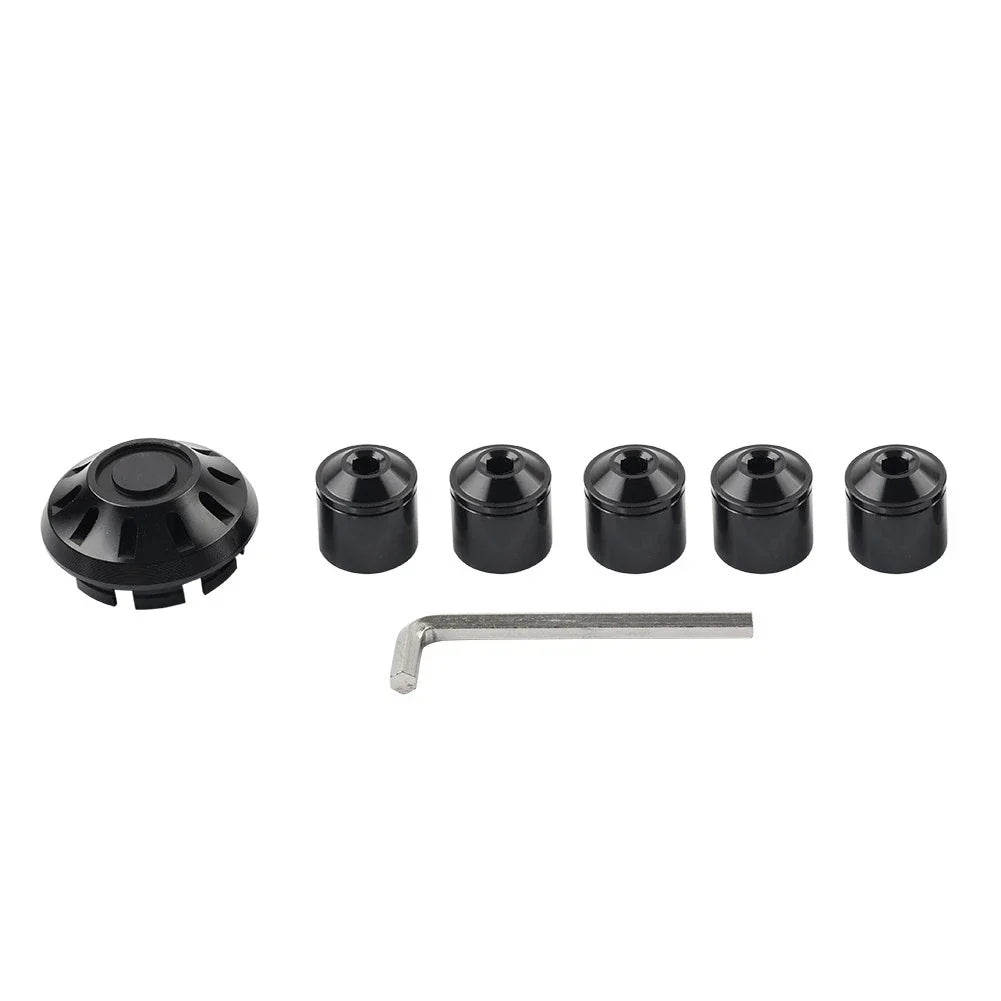 Black Front Hubcap Screw Wheel Cover for Vespa Primavera/Sprint 150 (13-21)