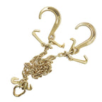 Set of 2 V-Chain Bridles with 8" Medium J Hooks for Automotive Use