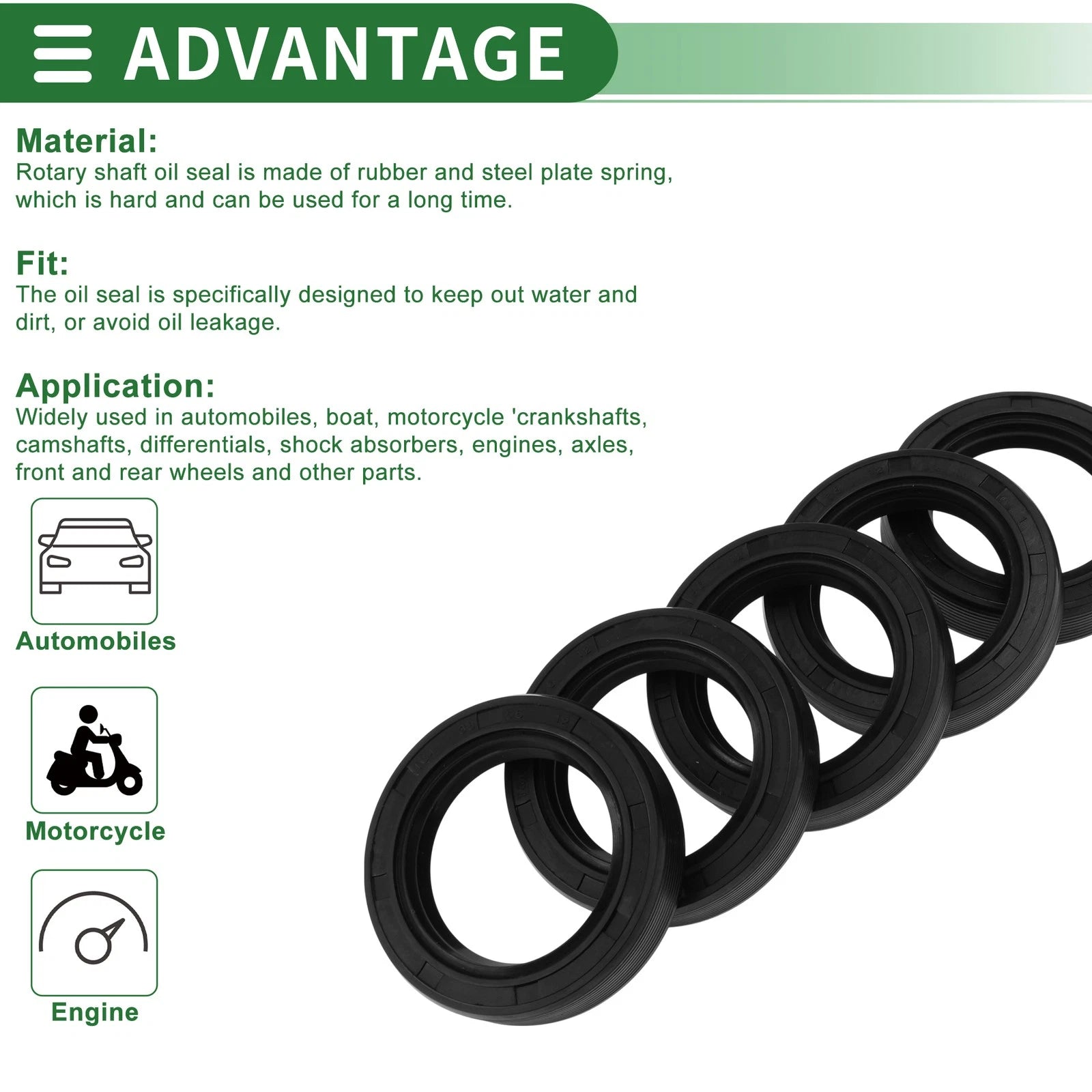 Oil Seal for Rotary Shaft (38x56x12mm)