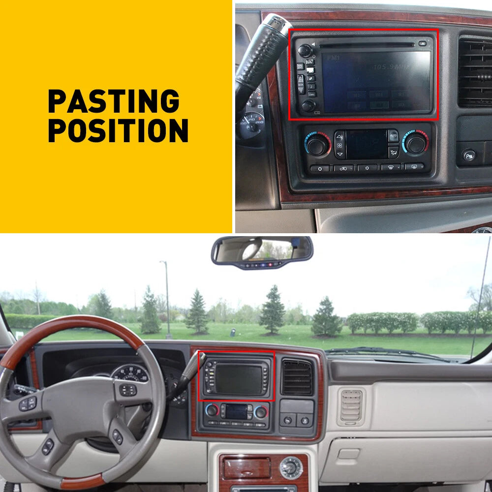Navigation Radio Button Repair Decal Stickers for Cadillac (2003–2006)