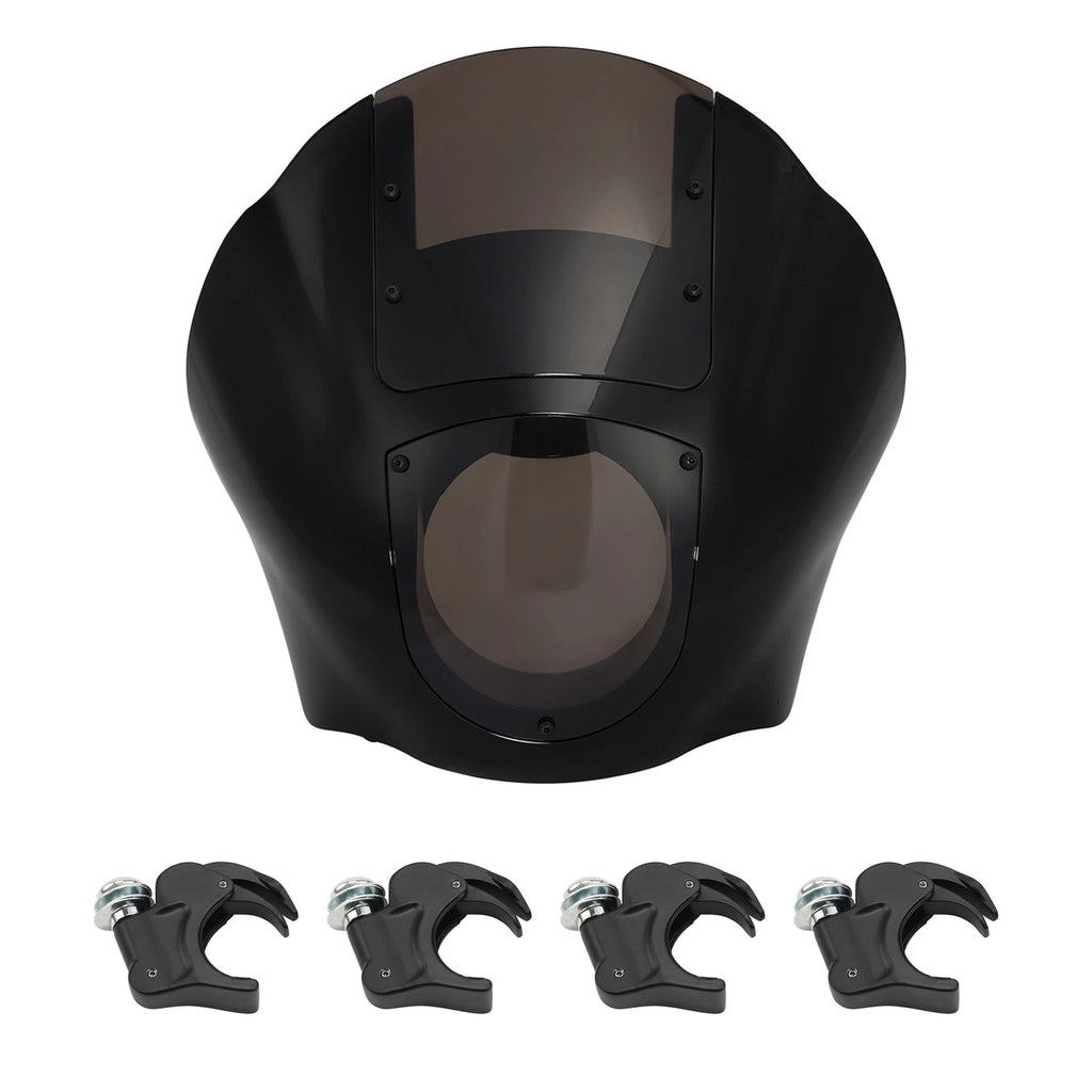 Quarter Headlight Fairing Windscreen for Harley Sportster Dyna (39mm Clamps)