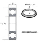 Deep Groove Ball Bearing 6817NR for Scooter Skateboard Wheel (P5)