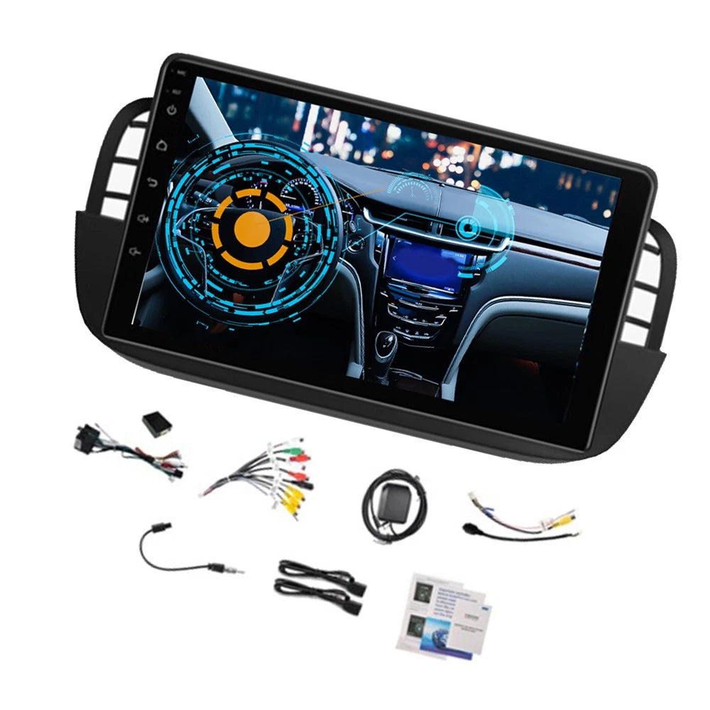 Android 15 Car Stereo 2+64GB for Fiat 500 (2007–2015) CarPlay GPS WIFI