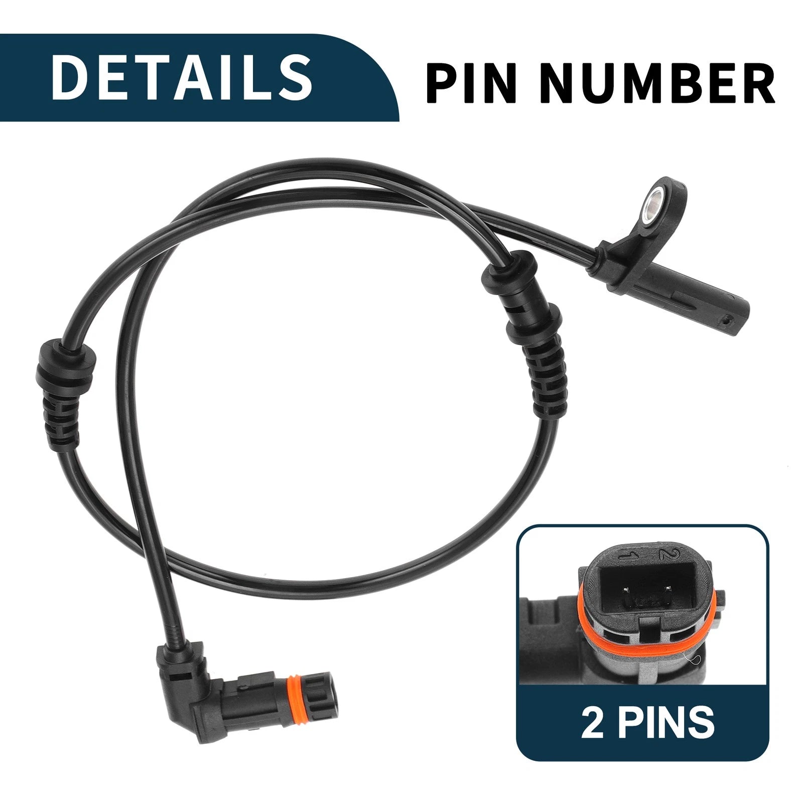 2pcs Front Side ABS Wheel Speed Sensor for Mercedes-Benz SLC300 (2017–2020) No.A1729056101
