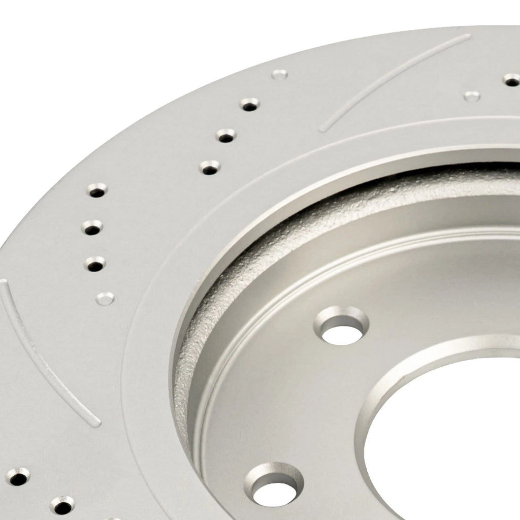 Drilled & Slotted Front Brake Rotors for Nissan Armada 2005–Titan 2005–2007 (2PC)