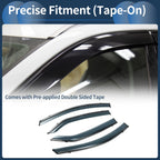 Window Deflectors for Toyota Corolla (2014–2018) - Side Window Vent Visors Black