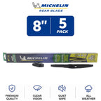 Set of 5 Michelin Rear Wiper Blades 8" Curved-Fit for All Vehicles