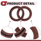 2X Oil Seal Rotary Shaft Seal for Various Models (35x48x7mm) FKM Rubber