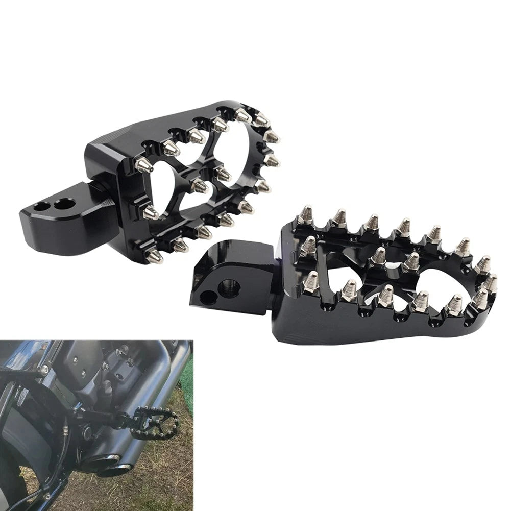 MX Style Rear Foot Pegs for Harley Softail Fat Bob Low Rider (2018–2023)
