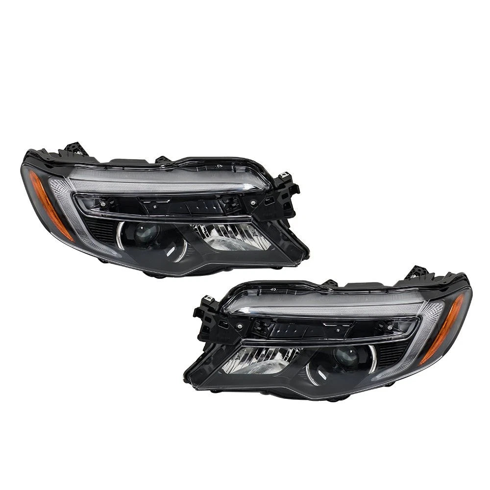 Set of 2 Halogen Headlights with LED DRL for Honda Pilot (2016–2018) & Ridgeline (2017–2020)