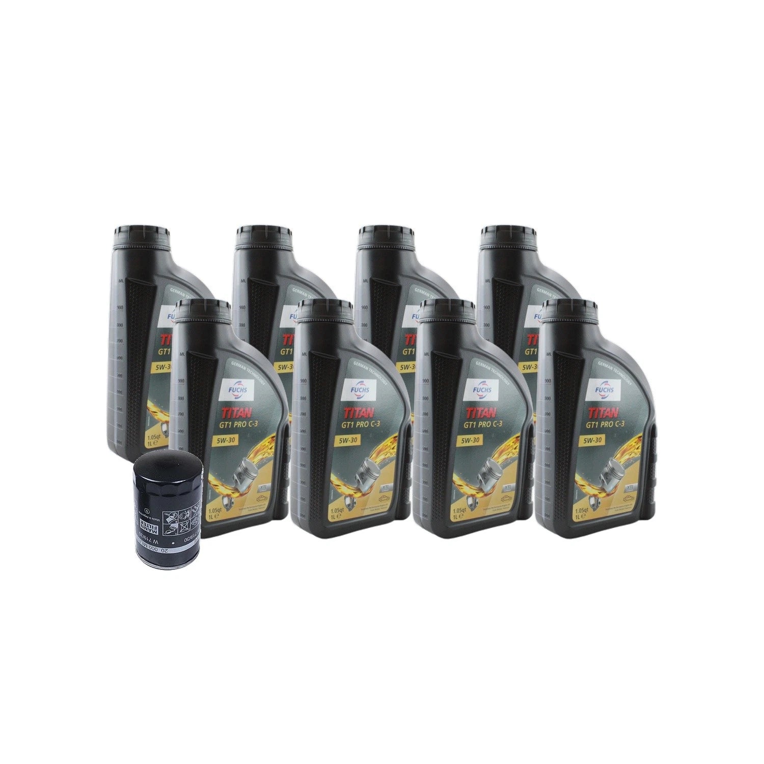 Engine Oil Change Kit for Audi RS6 4.2 V8 BCY (2002–2010) - 8L Fuchs TITAN GT1 PRO C-3 5W-30