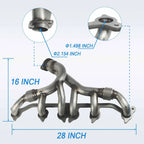 Stainless Steel Exhaust Manifold with Gasket Kit for Jeep Grand Cherokee Wrangler (1993–2006)