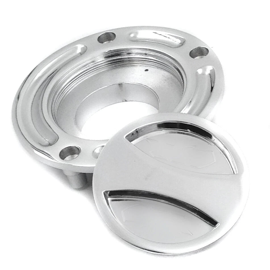Chrome Keyless Gas Cap for Honda CBR 600 F2/F3/F4/F4i (1991–2006)