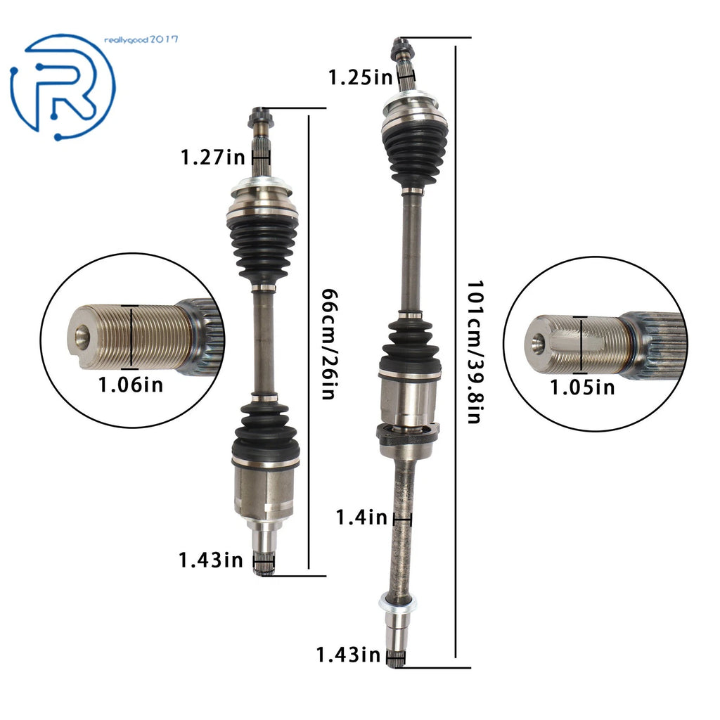 Front Left + Right CV Axle Assembly for Scion TC (2011–2016)