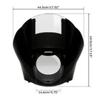 Clear Vivid Black Quarter Fairing for Harley Sportster (1988–Present), Dyna (1995–2005)