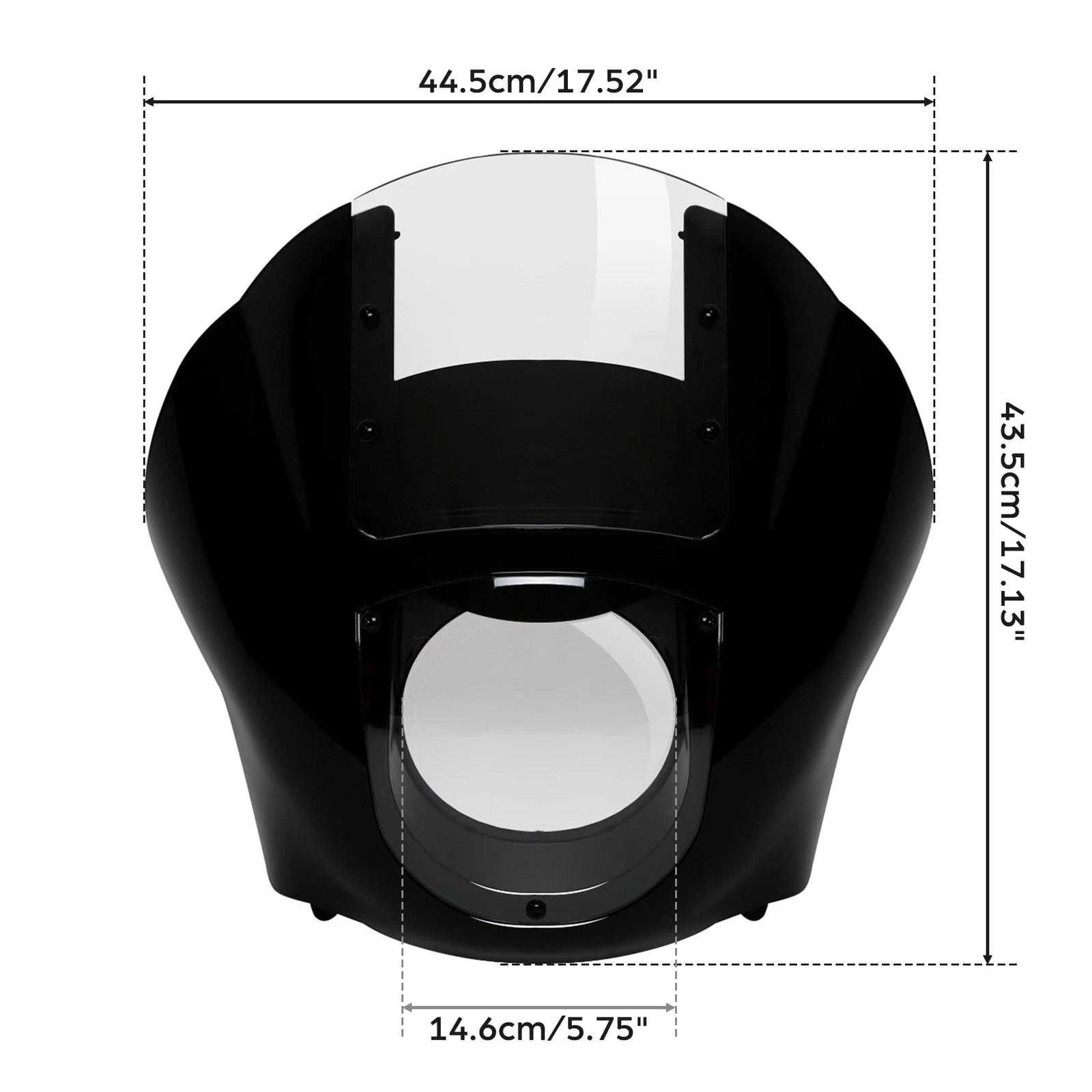 Clear Vivid Black Quarter Fairing for Harley Sportster (1988–Present), Dyna (1995–2005)