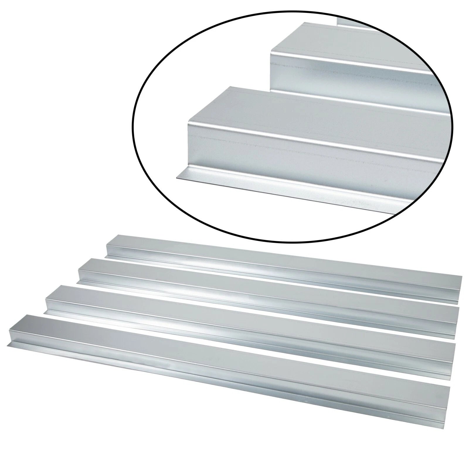 Set of 4 Bed Floor Support Crossmember Rails for Ford F-Series