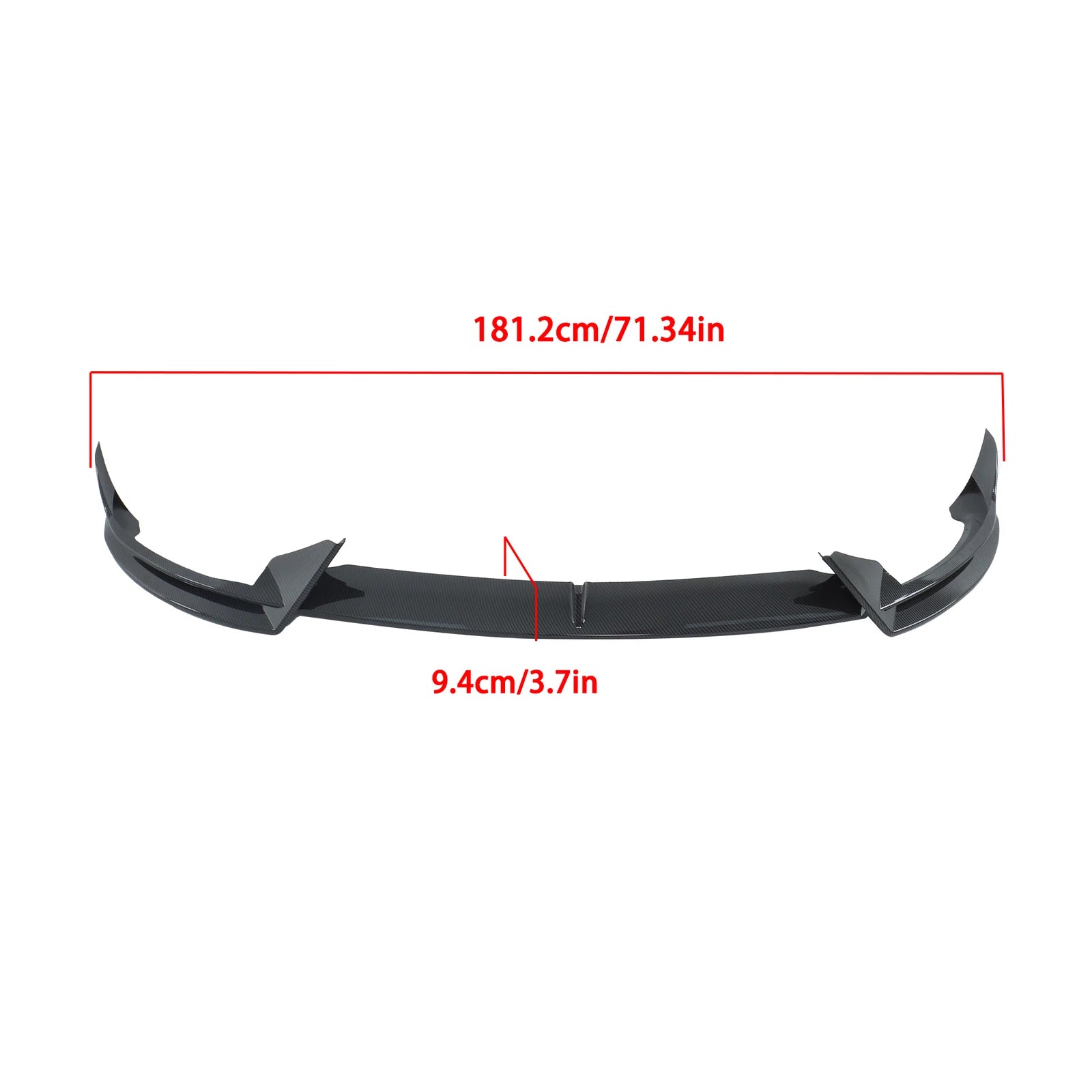 Front Bumper Lip Spoiler for Tesla Model Y (2020-2024) Carbon Style ABS