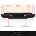 Rear Bumper Assembly for Ford Ranger (2019–2023) - Black, Towing Package