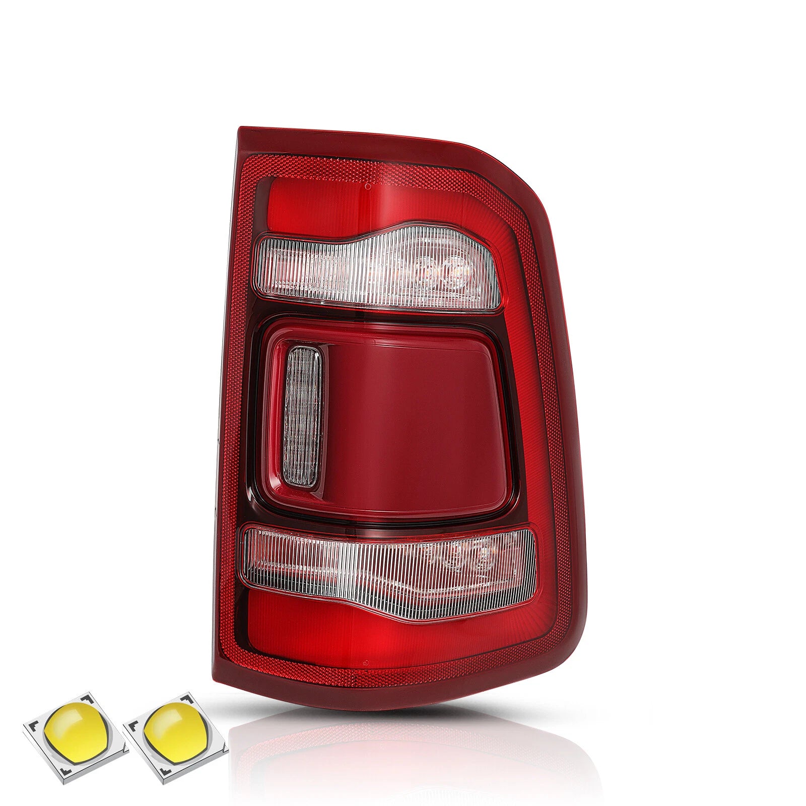 LED Tail Light Chrome Right Passenger for RAM 1500 (2019–2024) 55112990AD