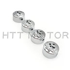 Set of 4 Chrome Gear Skull Bolt Caps for Harley Dyna Softail Road King