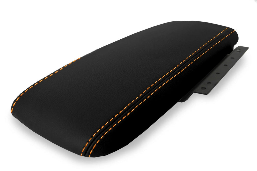 Leather Console Armrest Cover for Ford Crown Victoria (2003–2011) Orange Stitch