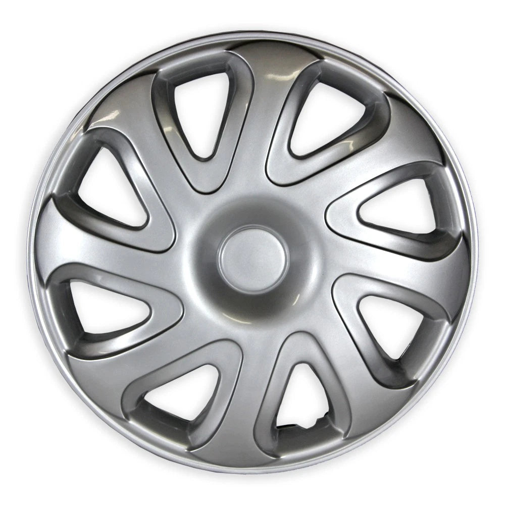 Wheel Cover Hubcaps Push-On Silver Front Set for Toyota Corolla (2000–2002)
