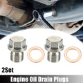 Set of 2 M12x1.5 Engine Oil Drain Plug with Washer 1239970430 for Mercedes-Benz