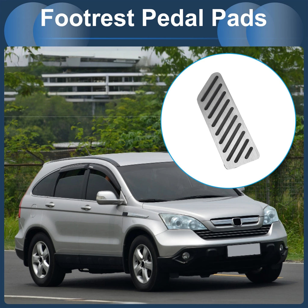 Footrest Pedals Cover for Honda CR-V (2017–2024) Aluminum Alloy Silver Tone