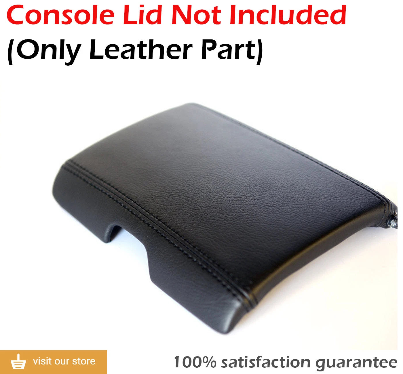 Center Console Armrest Cover for Mazda Miata (1999–2005) Black PVC Leather