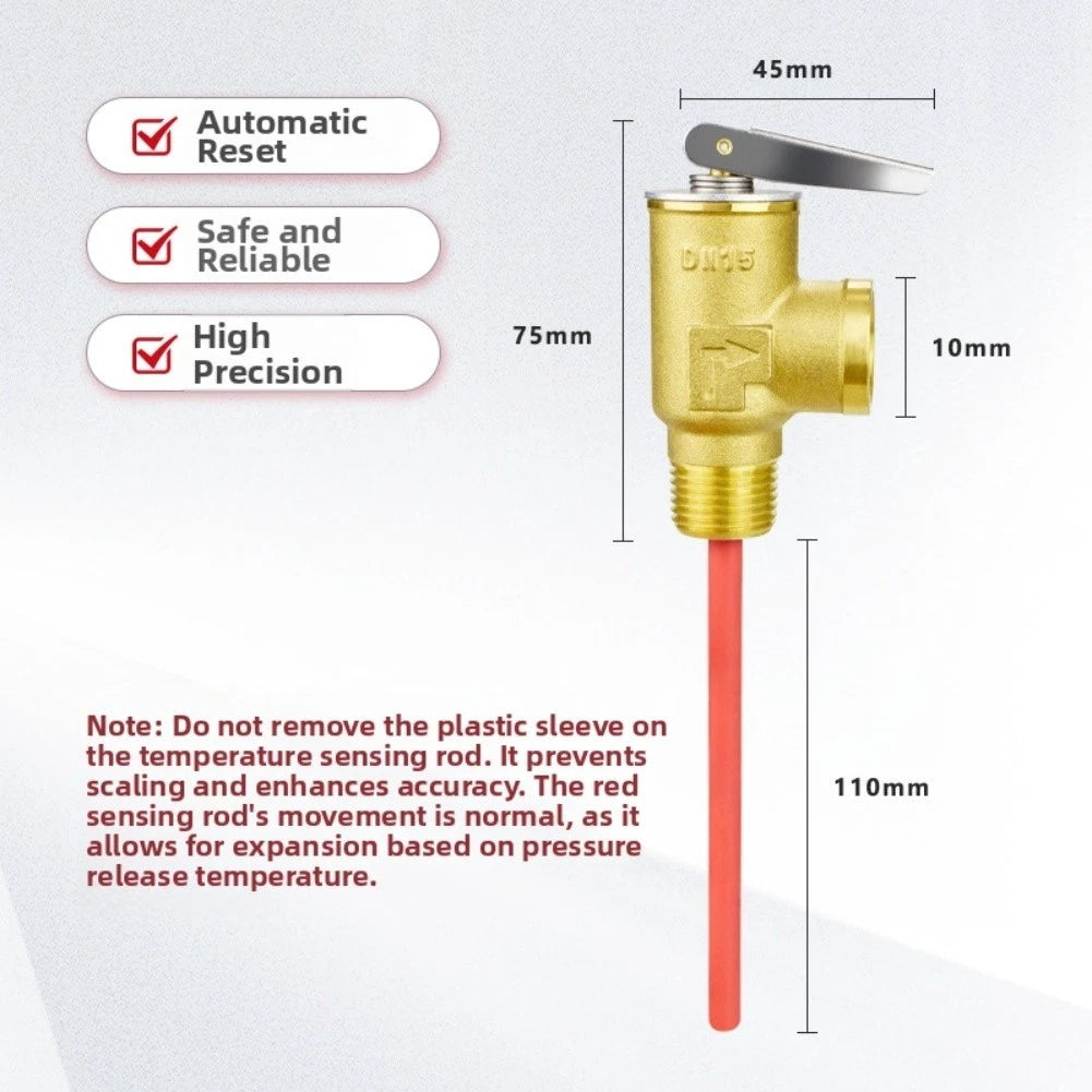 Brass Water Heater Safety Valve DN15 for Boiler