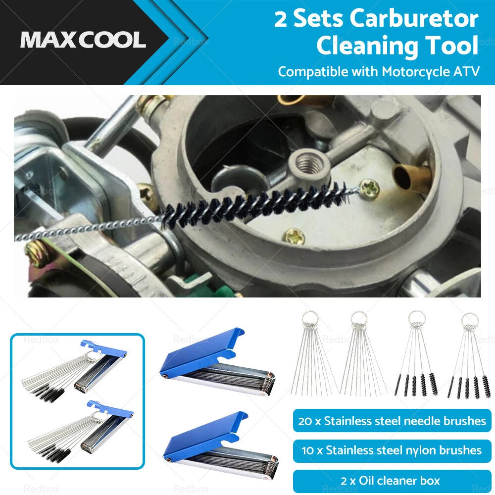 Carburetor Jet Cleaning Tool Wire Brush Kit for Motorcycle ATV