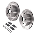 Set of 4 Rear Brake Rotors & Ceramic Pads for GMC Terrain (2010–2017) 55178 D1275