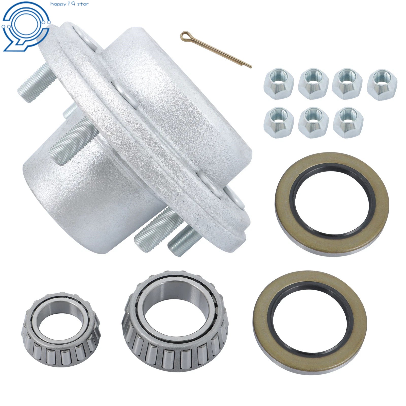 Galvanized Hub with 25580 Bearings for 6000Lb Boat Trailer (Year Range)