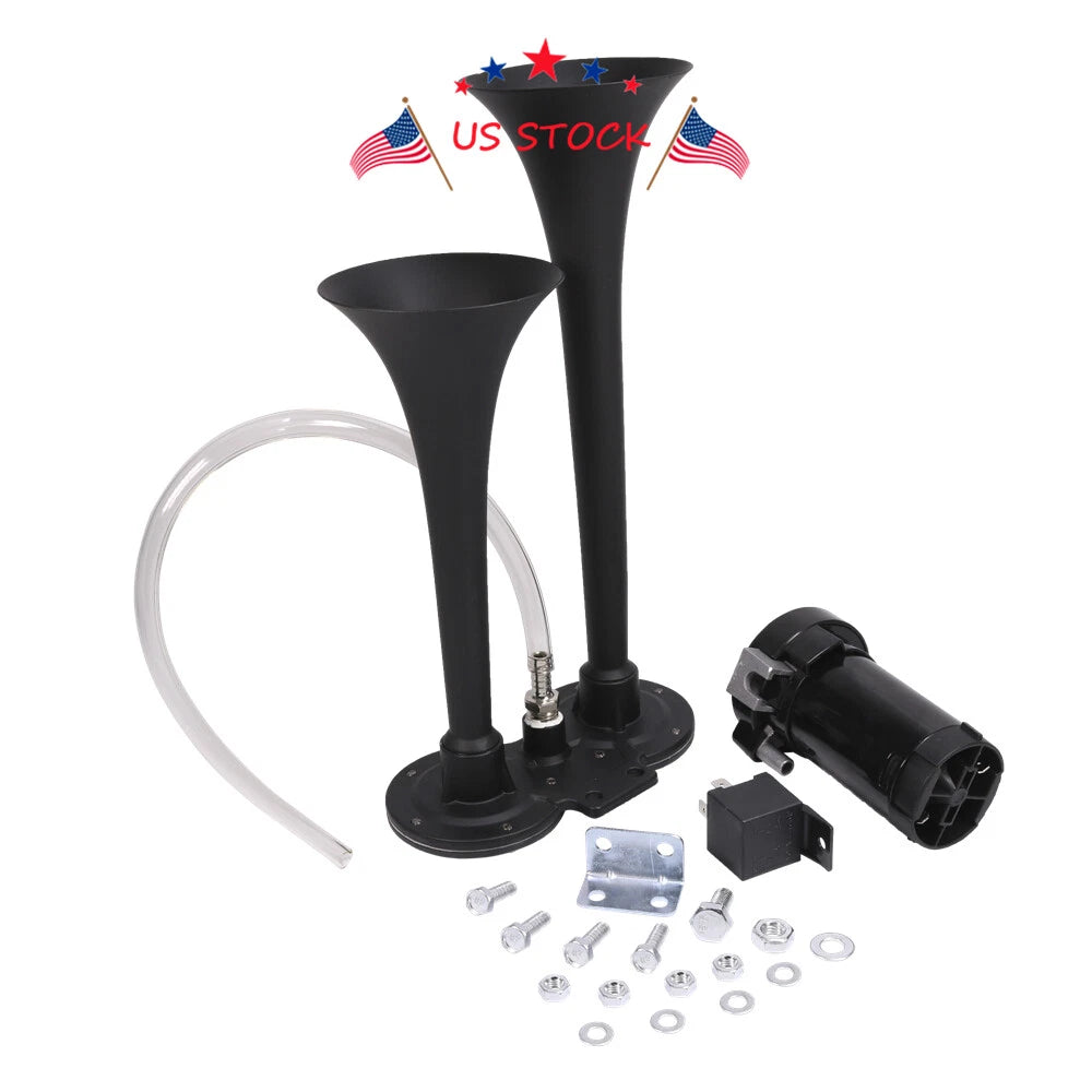 Dual Trumpet Air Horn System for Car/Truck (12V)