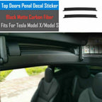 2 x Carbon Fiber Center Console Wrap Vinyl Sticker Trim for Tesla Model X/S