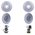 Hella Front & Rear Low-Met Disc Brake Pad Kit for Audi A6, Passat